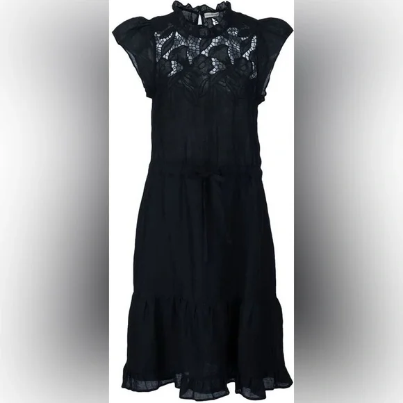 Ulla Johnson | Dresses | Ulla Johnson Amelie Black Linen Lace Dress Medium  8 | Poshmark